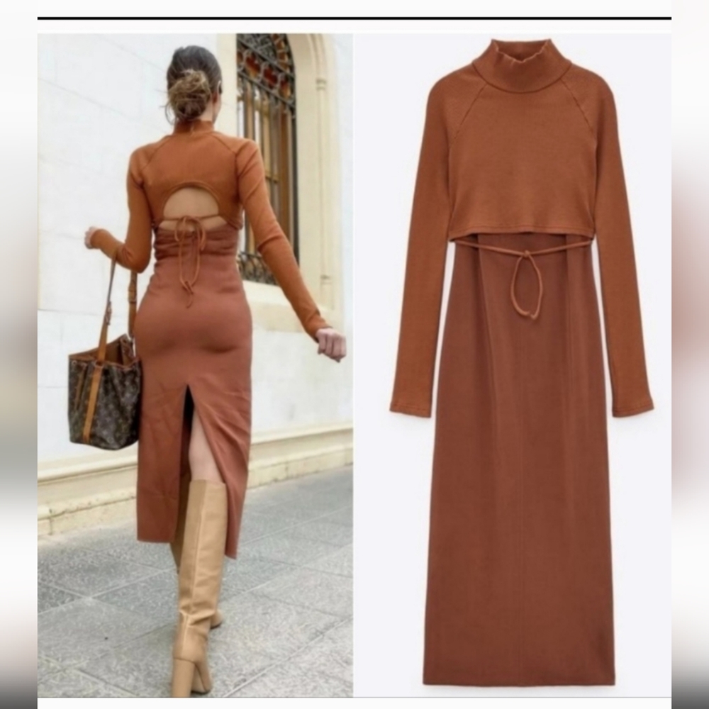 Zara combination dress
